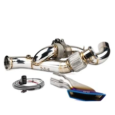 RPM 3" Blue E-Valve Mid Pipe for Can-Am Maverick R X rs 2024-2025