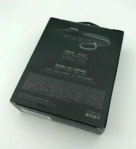 LifeProof Water Proof USB-C to USB-C Lanyard Cable (480 Kbps/ 3.0A/ 60W) - Black - Picture 8 of 8