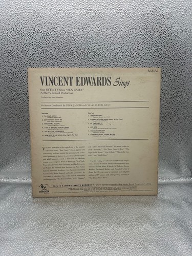 Vincent Edwards sings vinyl DL74311 Decca - Picture 2 of 2