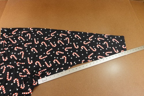 Bloomchic Womens Plus Size 30 Black Candy Cane Print Ankle Length Leggings NWT - 第 8/10 張圖片