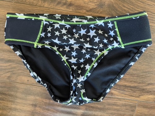 EUC Size 8 Gossip Girl White Disco Stars Two Piece Black White Swimsuit Swim - Picture 3 of 6