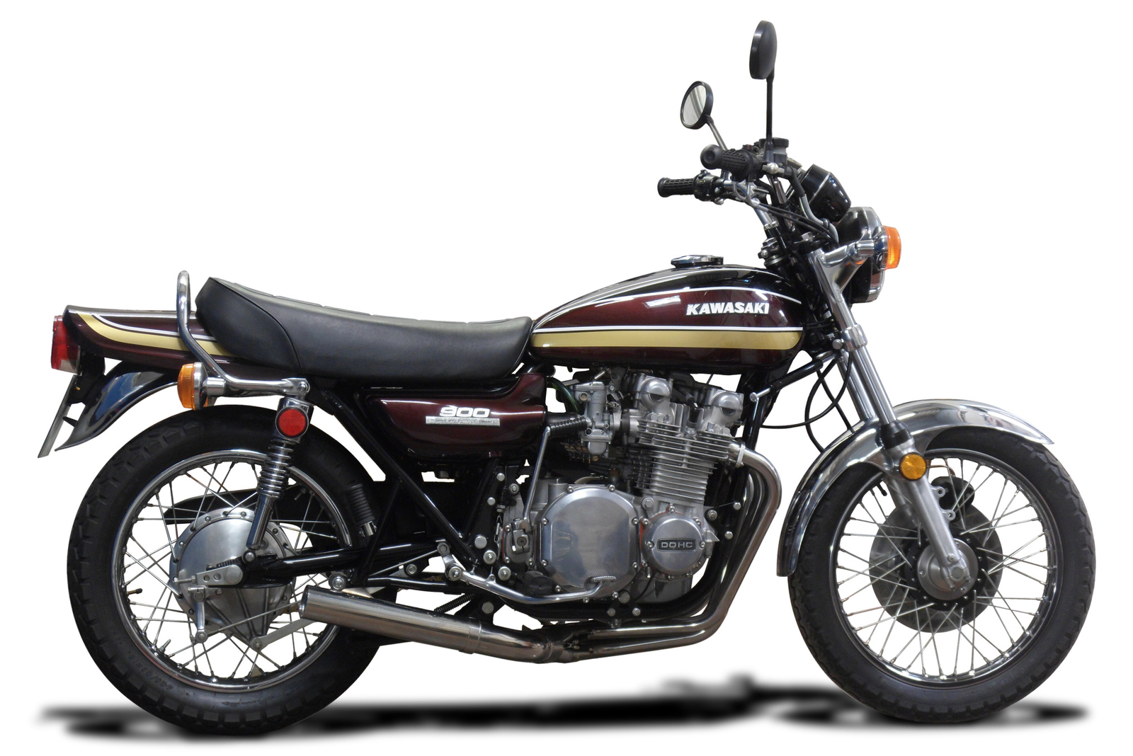Kawasaki Z1 Z900 Delkevic Full 41 Exhaust Stainless Cafe Racer Muffler