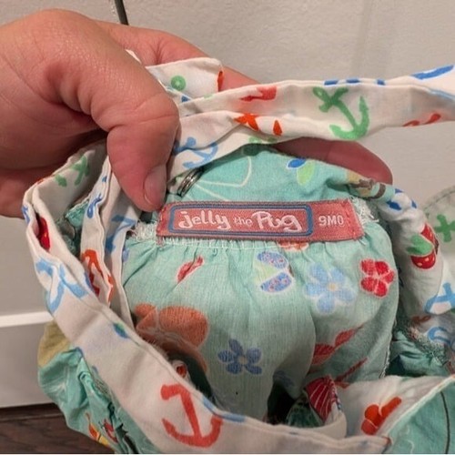 JELLY the PUG Hey Sailor Bloomer Romper Bird & Nest print size 9 months - Picture 7 of 7