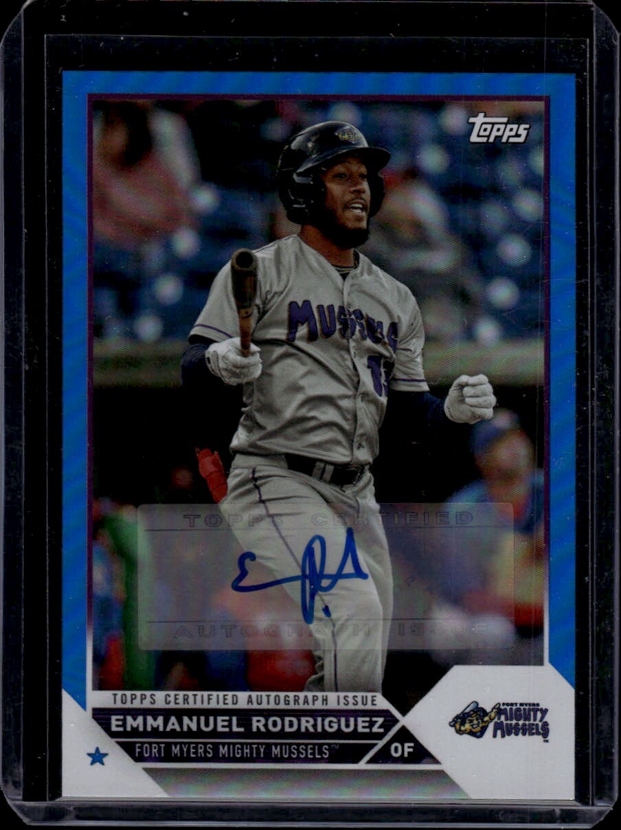 Emmanuel Rodriguez 2023 Topps Pro Debut Blue Foil Prospect Auto SP #/150