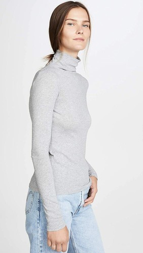 LADIES WOMENS POLO HIGH NECK SHIRT TURTLE NECK PLAIN JUMPER TOP LONG SLEEVE 4-26 - Picture 7 of 11