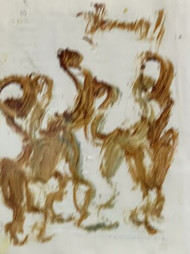 Purvis Young “Life Cycle ” Double Image Signed Dancers Floating - Picture 10 of 11