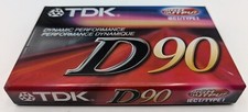 TDK D90 Blank Audio Cassette Tape High Output NEW SEALED