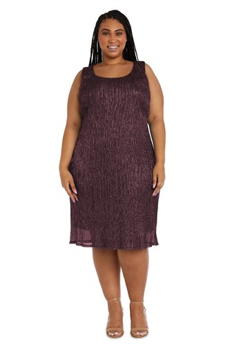 RM Richards Women's Metallic Knit Jacket Dress - Three Quarter Sleeve 2 Piece - Picture 5 of 39