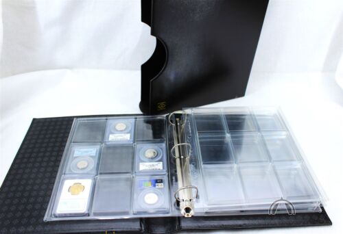 Grande BLACK Album & Slipcase with 4 Encap Pages for 36 Certified Coin Slabs - Picture 4 of 11