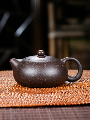 Markierte Xishi Teekanne Real Yixing Zisha Black Galaxy Tontopf Handarbeit Kugellöcher - Bild 5 von 8