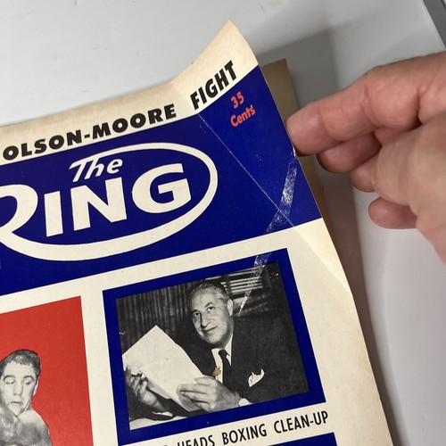 1955 The Ring Boxing Magazine August Olson Moore Marciano Estate Used Cover Art - Picture 2 of 14