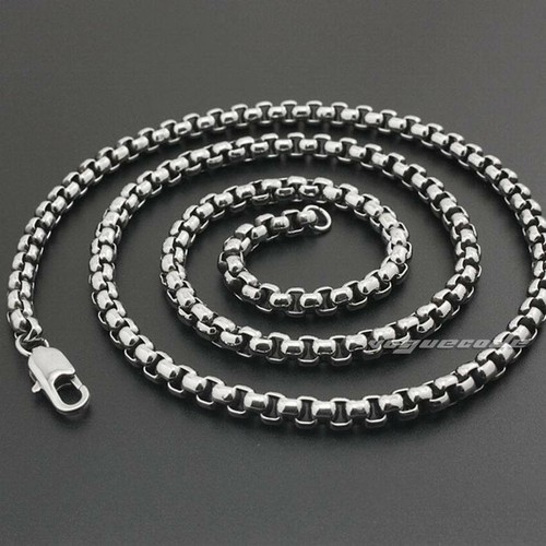 316L Stainless Steel Chain Mens Biker Punk Necklace 5N001 Diameter 5.0mm 16"~36" - Picture 6 of 16