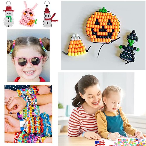 ANSHINE 4200Pcs Pony Beads 28 Colour Rainbow Bead Jewellery Bracelet Making DIY - Picture 7 of 7