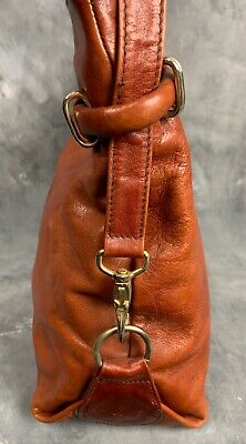 Cognac leather purse shop