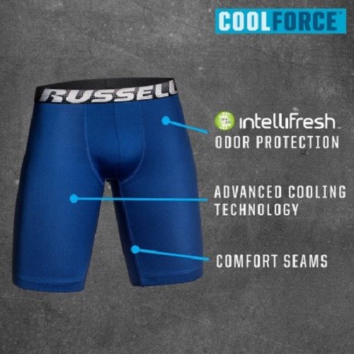 Russell CoolForce Boxer Brief Long Leg 2 Pack - Picture 2 of 2