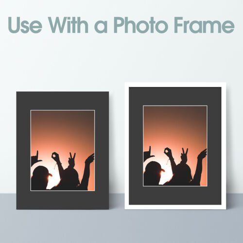 11x14 Black Photo Mat for 8x10 Picture 4 Ply Thickness Acid-free Bevel Cut - Picture 6 of 13