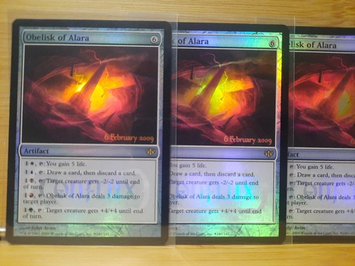 MTG Magic FOIL Set Of x4 Obelisk of Alara Promo Conflux LP - Picture 6 of 6
