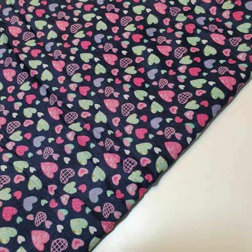 Valentine Hearts Powder Touch Crepe Fabric Dress Drape Kids Craft Material 58" - Picture 5 of 27