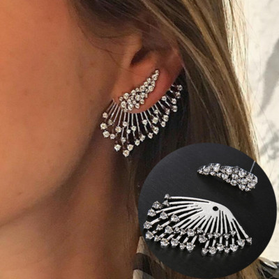 Fashion Women Alloy Crystal Earrings Zircon Ear Stud Charm Statement Jewelry.fr