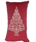 425 South Los Angeles Down Feather Red Velvet Christmas Large 22x13 Throw Pillow