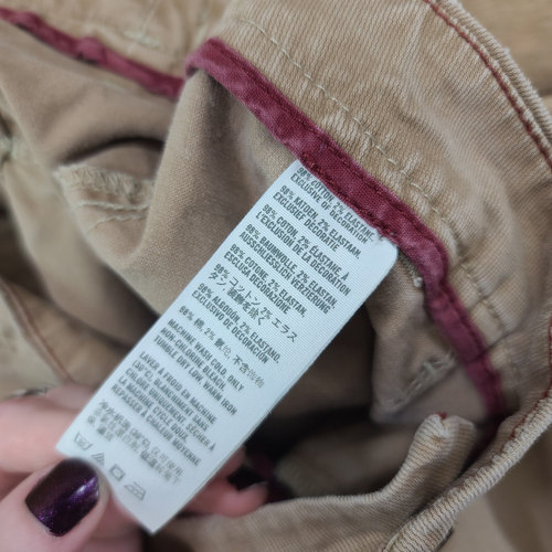 Vtg Hollister So Cal Stretch Tan Khaki Pants Low Rise Straight Leg Y2K 5 Short - Picture 17 of 18