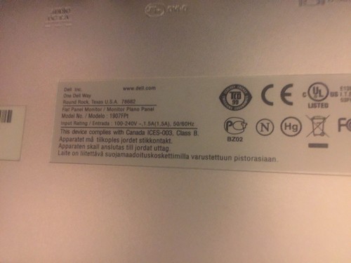 ONE (1) DELL 19" 1907FP LCD MONITOR - Similar to the 1908FP - Picture 9 of 10