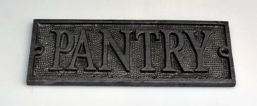 Door Plaque - Pantry - Cast Metal - Door Sign - Cast Plaque - Decor - Bild 4 von 6