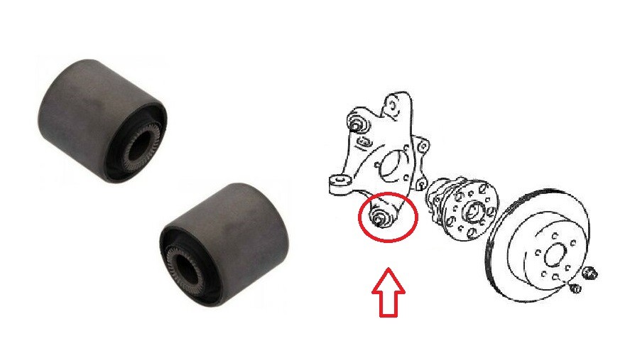 Rear Control Arm Hub Knuckle Lower Bushes Bushings for Lexus IS250