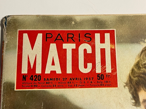 PARIS MATCH MAGAZINE - No 420 FRANCOISE SAGAN 27th April 1957 Queen Elizabeth II - Picture 2 of 12