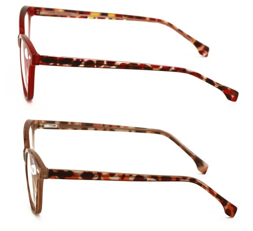 2 Pairs Women 2 Tone Oval Tortoise Temple Optical Frame Fashion Reading Glasses - Picture 15 of 19
