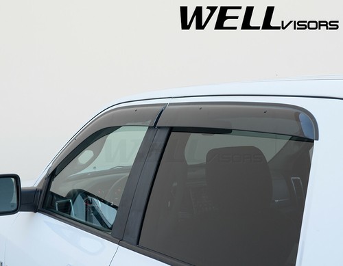 WellVisors Side Window Visors Deflectors 09-18 Dodge Ram 1500 2500 3500 Crew Cab - Picture 12 of 12