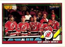 1991-92 O-Pee-Chee #191 New Jersey Devils