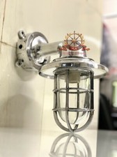 Cyber Sale Maritime Aluminum Wall Light Fixture w/ Shade & Junction Box Coastal