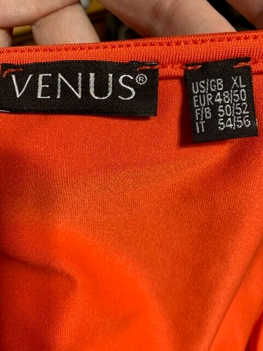 Venus New draped detail dress - XL - cute neckline - faux wrap - bright orange - Picture 9 of 10
