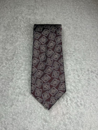 Joseph Abboud Neckwear Men’s Silk Slim Tie Purple Multicolor Geometric 2.75” in - Picture 5 of 16