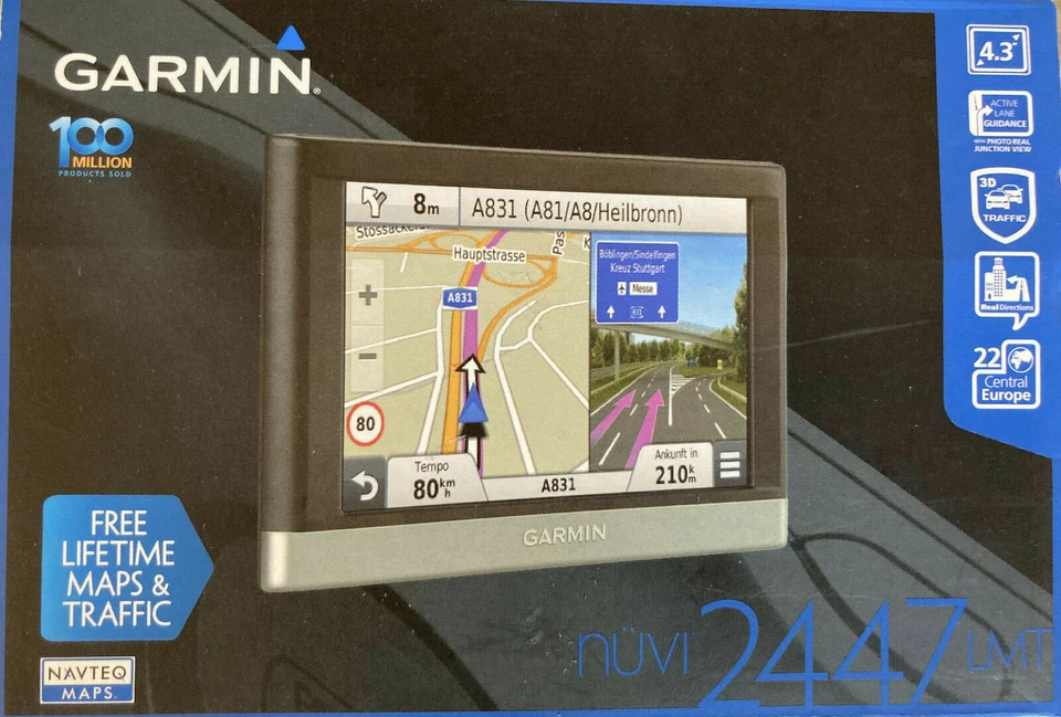 Garmin NÜVI 2447 LMT CE 22 Länder Z. Europa lebenslange Kartenupdates GPS  TMC - Bild 3 von 3