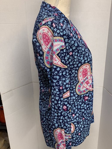 Vintage Vera Sample Blouse Size 10 Blues And Pink Good Condition - Picture 2 of 6