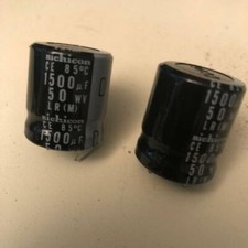 1500uf 50 volt / ELECTROLYTIC CAPACITOR 2 PIECES NEW
