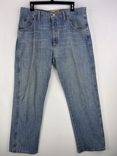 Wrangler 20X Style 23 Relaxed Straight Fit Jeans 36x31 Blue Denim 100% Cotton - Picture 2 of 17