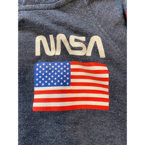 Buzz Aldrin Youth XS YXS NASA Hoodie Blue Lightweight Space Science - Picture 4 of 6