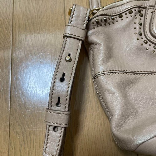 GIVENCHY Nightingale Mini Autentica Beige 2 Vie Borsa a Tracolla Borsa a Mano Borchia in Pelle - Foto 9 di 12