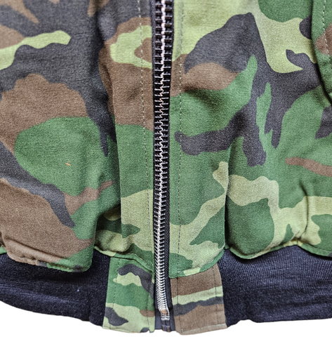 New RARE Corinth US Woodland Camo Made In USA MA1 Flight Jacket M XL - Picture 3 of 12