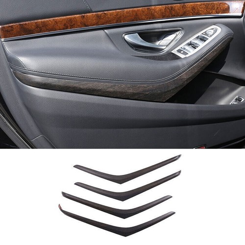 Fit For Benz S-Class W222 2014 2015-2020 ABS Wood Inner Door Panel Cover Trim 4X - Picture 1 of 8