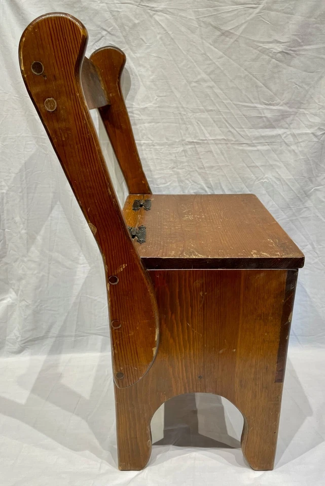 Libros/actividades para niños de madera maciza hechos a mano de colección raros con banco de almacenamiento  Foto 4 de 4