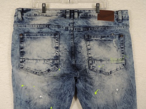 Men's Bleeker & Mercer Distressed Jeans with Rips sz 40/34 Dates Travel NWT $89 - Picture 6 of 8
