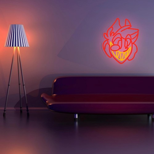 Handcrafted Hazbin Hotel Neon Sign with Adjustable Brightness - Wall Mount Art - Picture 6 of 9