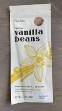 Tahitian VANILLA Beans - Whole Grade A 5-7 Pods for Baking Cooking 10Ct