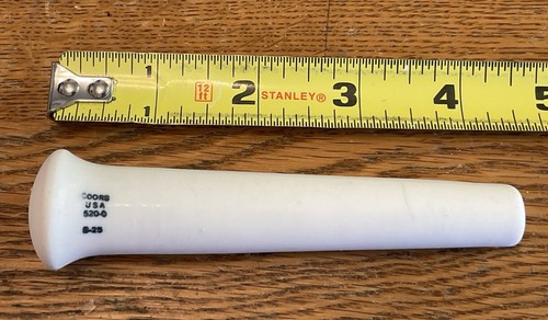 EUC VINTAGE Replacement Pestle COORS USA 520-0 Porcelain lab ware 4 3/8” X 1” - Picture 2 of 4