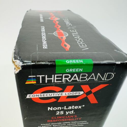 Theraband CLX Consecutive Loops Non-Latex, 25 Yard Box Green - Picture 3 of 5