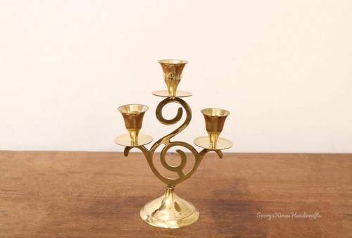 Candle Holder Three Candle Candelabra Christian Home Church Altar Decor Gift - Picture 5 of 5